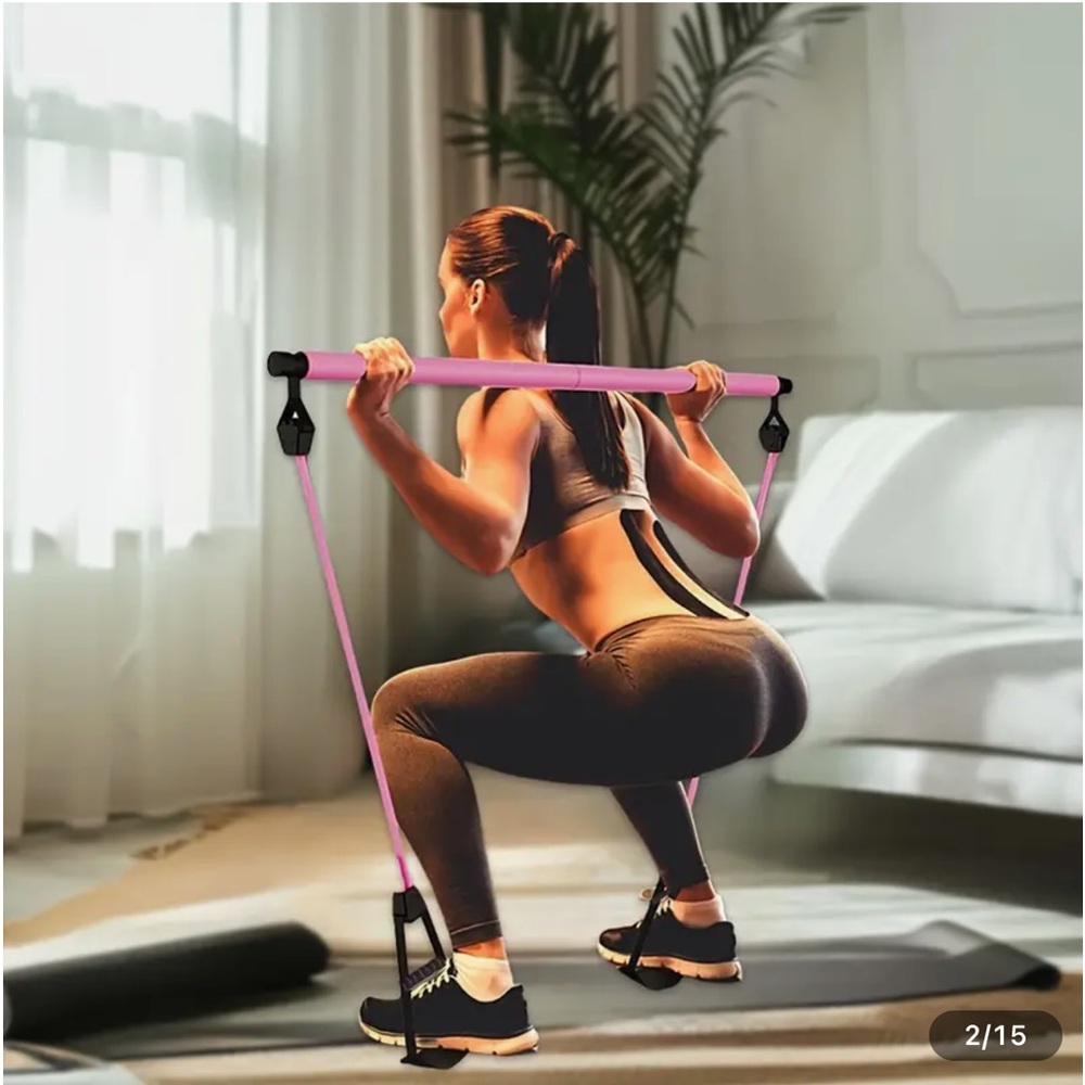 Brand New Temu 14 piece Pilates Bar and Resistance Band Workout Set